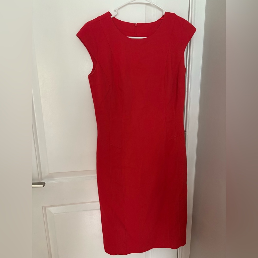 Mario Serrani Vibrant Red Midi Dress